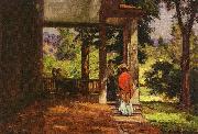 Theodore Clement Steele Woman on the Porch Germany oil painting reproduction